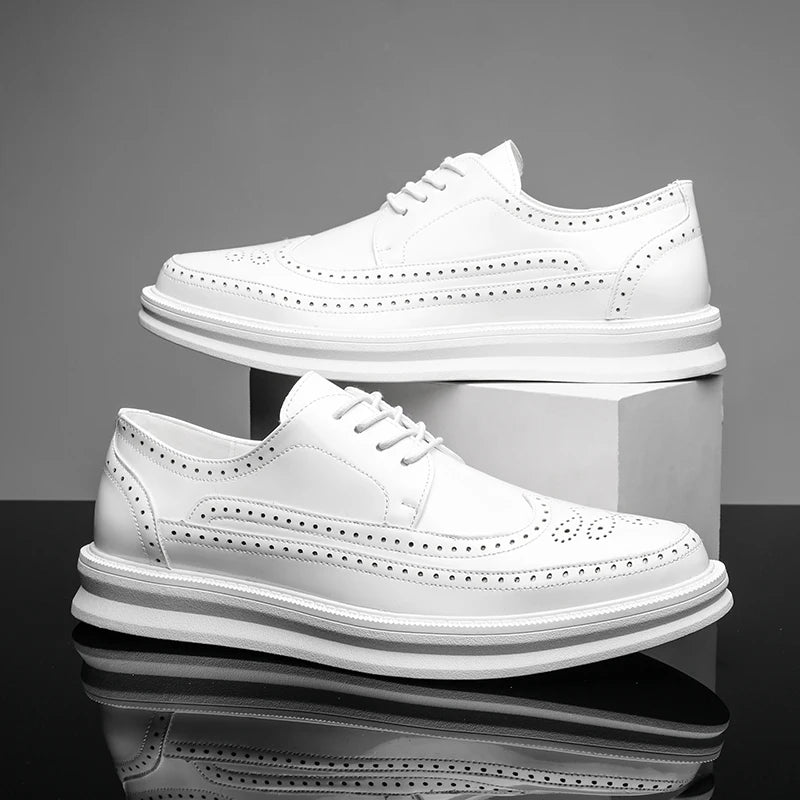 Derby Brogue Cuir Homme | Lacets Bout Rond Business & Mariage – CLEVI Paris