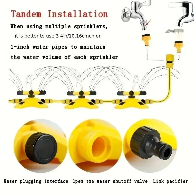 Arroseur Rotatif 360° Automatique – Tuyau Jardin 10m / 20m avec Buse Spray