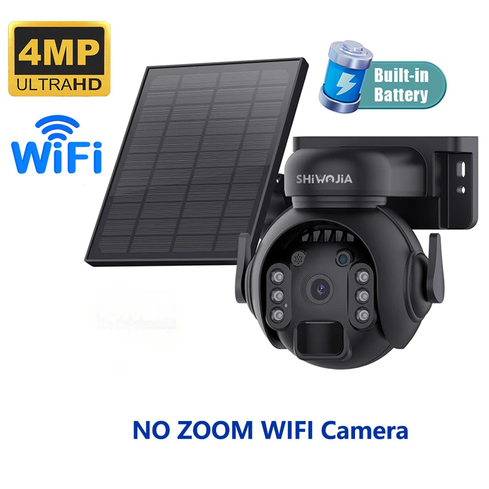 Caméra Solaire Extérieure 8MP 4K Double Objectif Zoom 12x 4G Wi-Fi PIR IP65 – CLEVI Paris