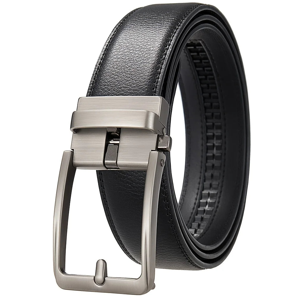 Ceinture Homme Boucle Automatique | PU & Métal, Largeur 3,5 cm, Grande Taille – CLEVI Paris
