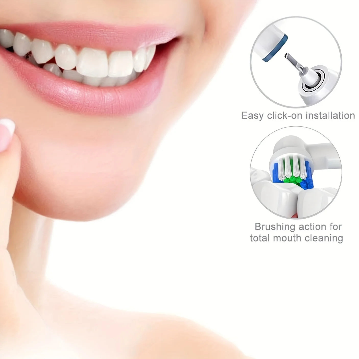 Têtes de Brosse à Dents Compatibles Oral‑B – Lot 4/12/16/20 – CLEVI Paris