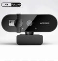 Webcam 4K Autofocus – Micro Intégré, USB, 30fps, Compatible PC & Mac, Visio & Streaming – CLEVI Paris