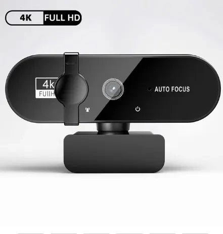 Webcam 4K Autofocus – Micro Intégré, USB, 30fps, Compatible PC & Mac, Visio & Streaming – CLEVI Paris