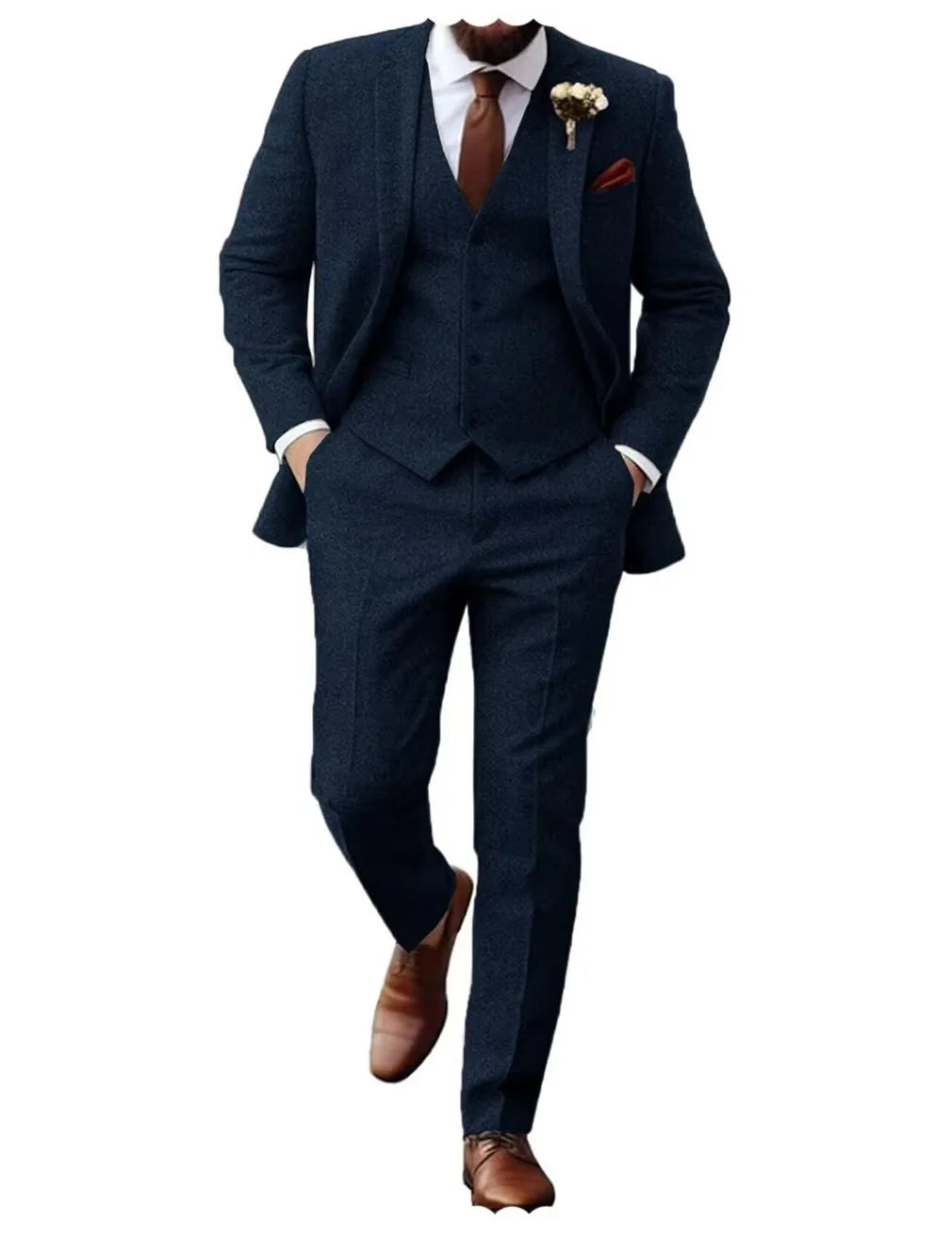 Costume homme 3 pièces à chevrons – CLEVI Paris