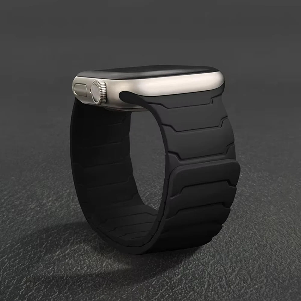 Bracelet Silicone Magnétique Apple Watch – Compatible Series 1–11 SE Ultra 1/2/3 – 38 40 41 42 44 45 46 49mm – CLEVI Paris