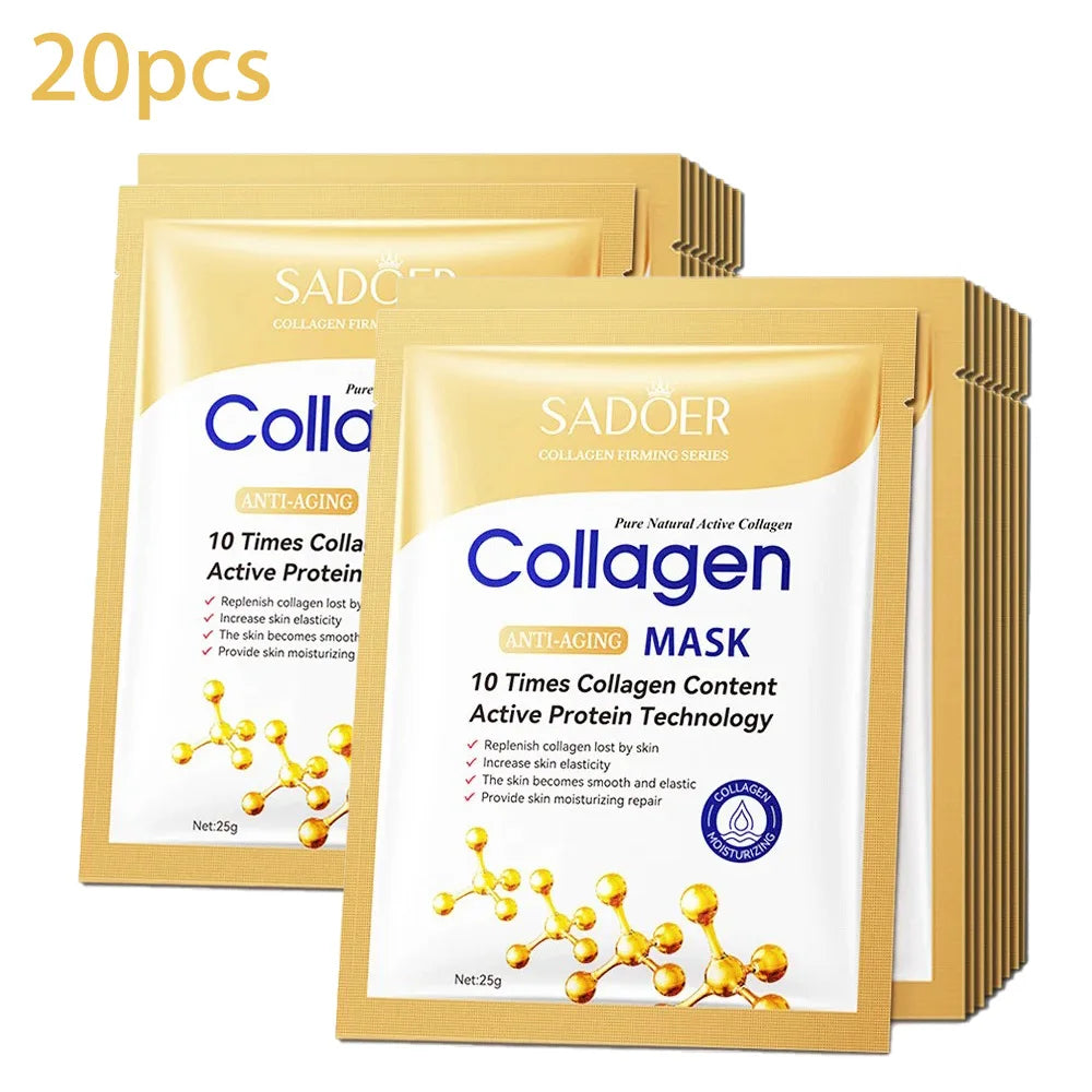 Masques Tissu Collagène SADOER Fermeté Hydratation & Éclat – CLEVI Paris