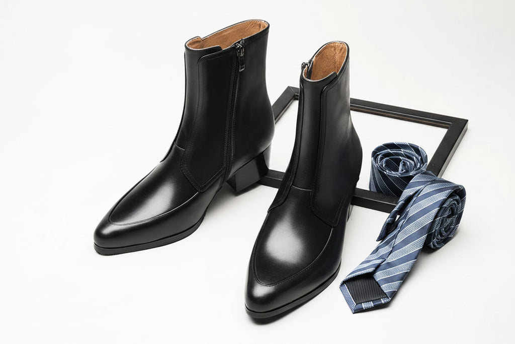 Chelsea Boots Cuir Véritable Homme | Talon Pointu Fait Main – CLEVI Paris