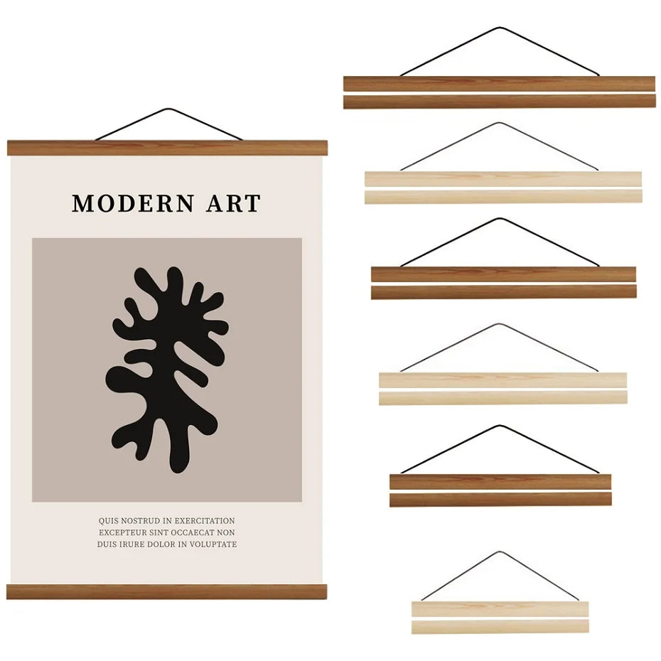 Porte-Affiche Magnétique Bois 5 Essences — CLEVI Paris