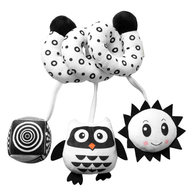 Jouet Sensoriel Bébé Spirale Peluche Animaux Musical Poussette Siège Auto QWZ – CLEVI Paris
