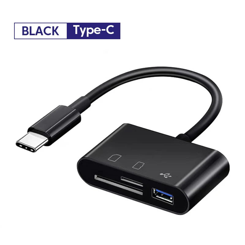 Lecteur Carte SD/TF 3-en-1 USB-C OTG MacBook – CLEVI Paris