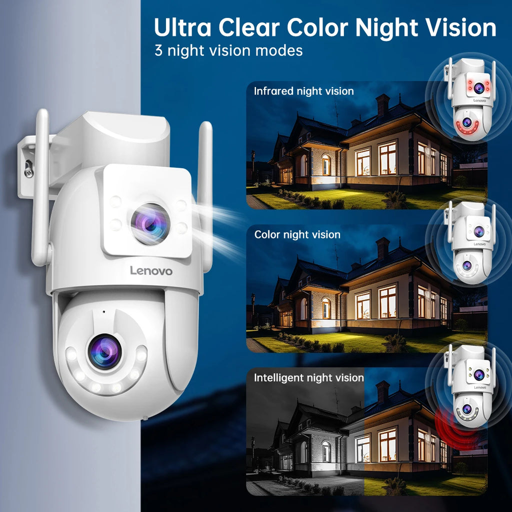 Caméra Extérieure PTZ Double Objectif 4K WiFi Dual-Band Suivi Auto IP66 – CLEVI Paris