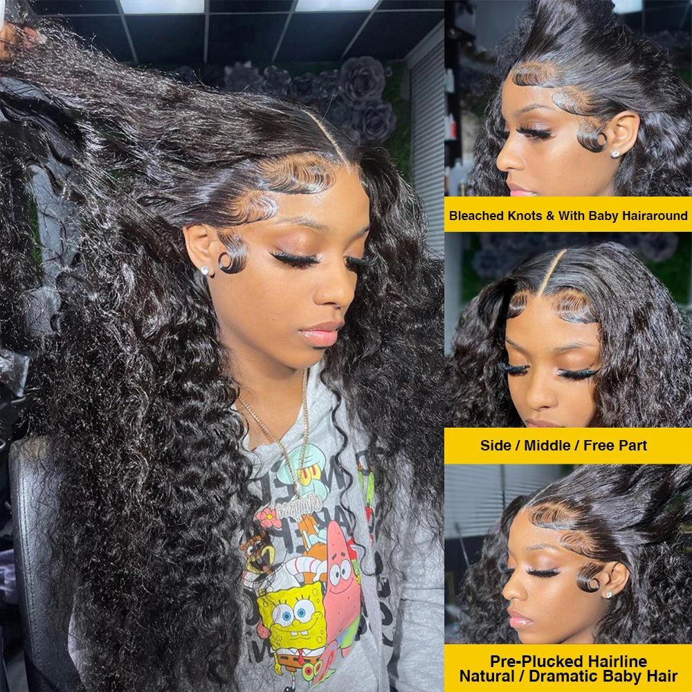 Perruque Deep Wave HD, cheveux humains – CLEVI Paris