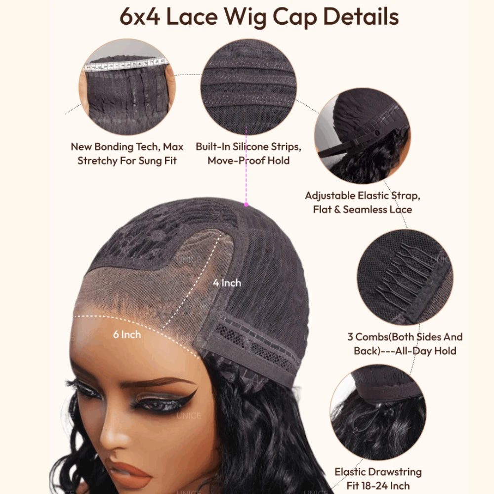 Perruque carré lisse, cheveux humains – CLEVI Paris