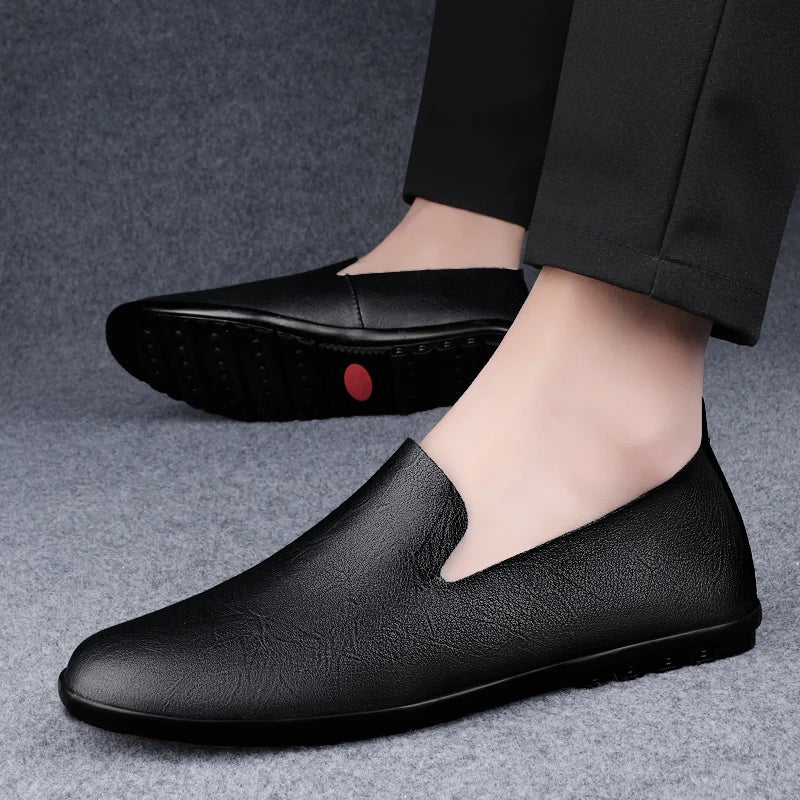 Mocassins Cuir Véritable Homme – Loafers Slip-On Respirants Casual & Formel Grandes Pointures 37–51 – CLEVI Paris