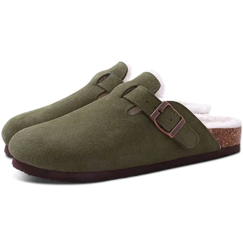 Mules Clogs Daim & Liège Style Britannique | Mixte EU 36-46 Multicolore