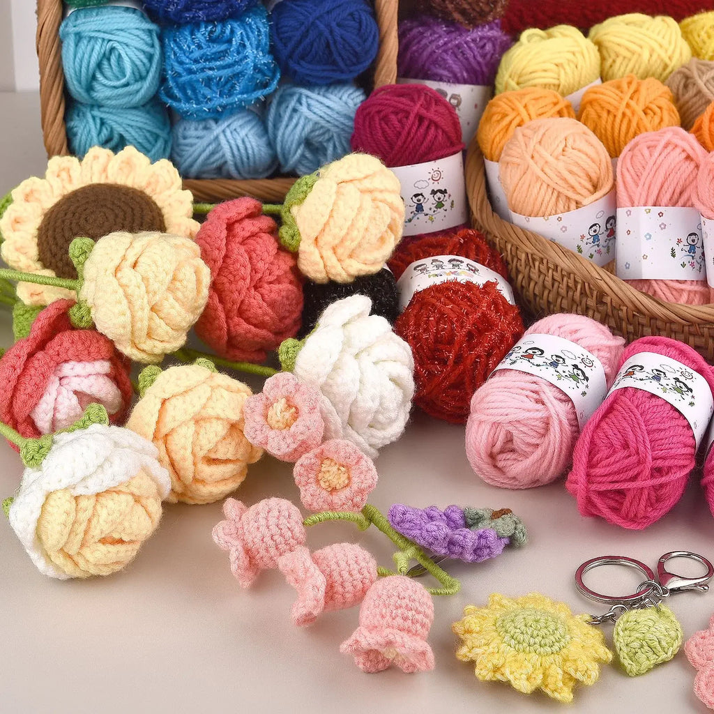 Set Fils Acryliques 12 Couleurs | Tricot, Crochet & Couture DIY, Pelotes 7g – CLEVI Paris