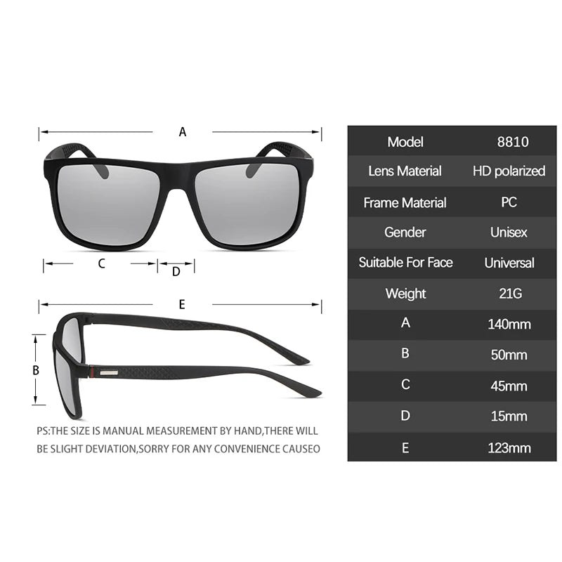 Lunettes de Soleil Polarisées UV400 Rectangulaires Homme Conduite & Pêche – CLEVI Paris