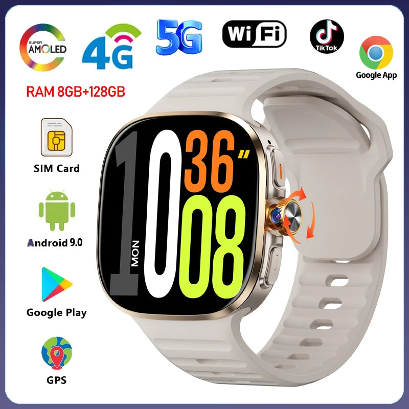 Montre 4G Android AMOLED Appel Vidéo HD GPS 5 Jours – CLEVI Paris