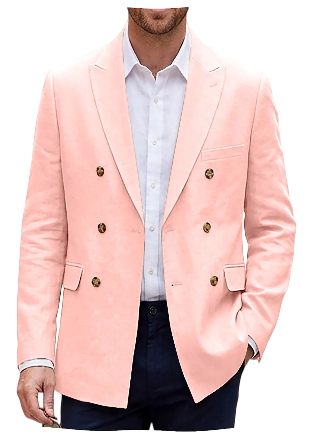 Blazer homme double boutonnage à revers – CLEVI Paris