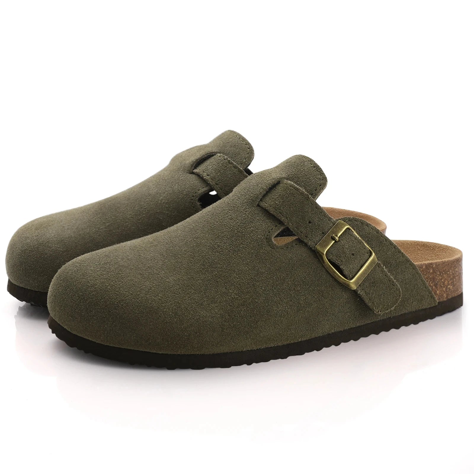 Mules Clogs Daim & Liège Style Britannique | Mixte EU 36-46 Multicolore