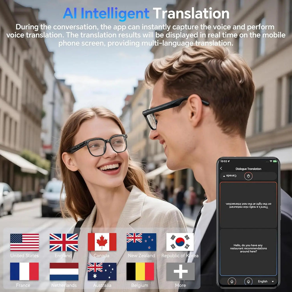 Lunettes connectées M02S vidéo 1080p – CLEVI Paris