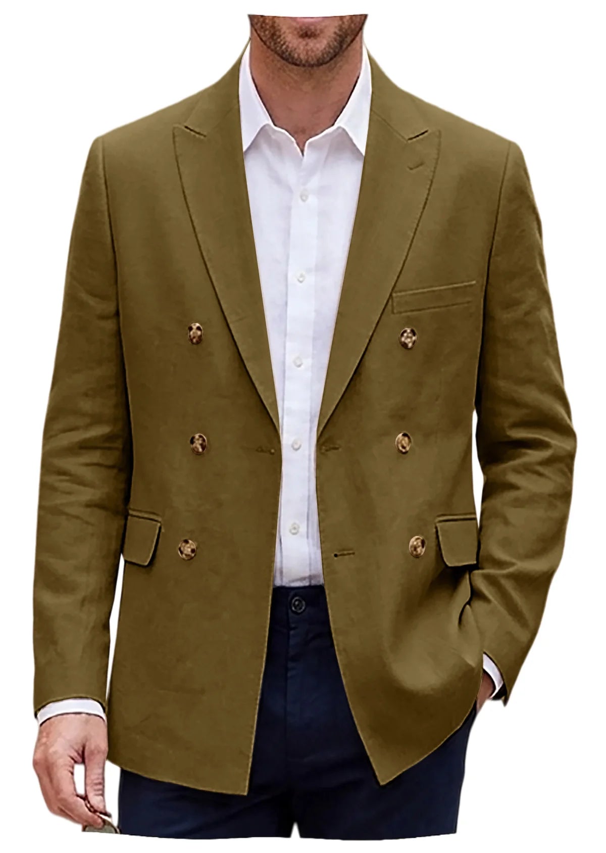 Blazer homme double boutonnage à revers – CLEVI Paris