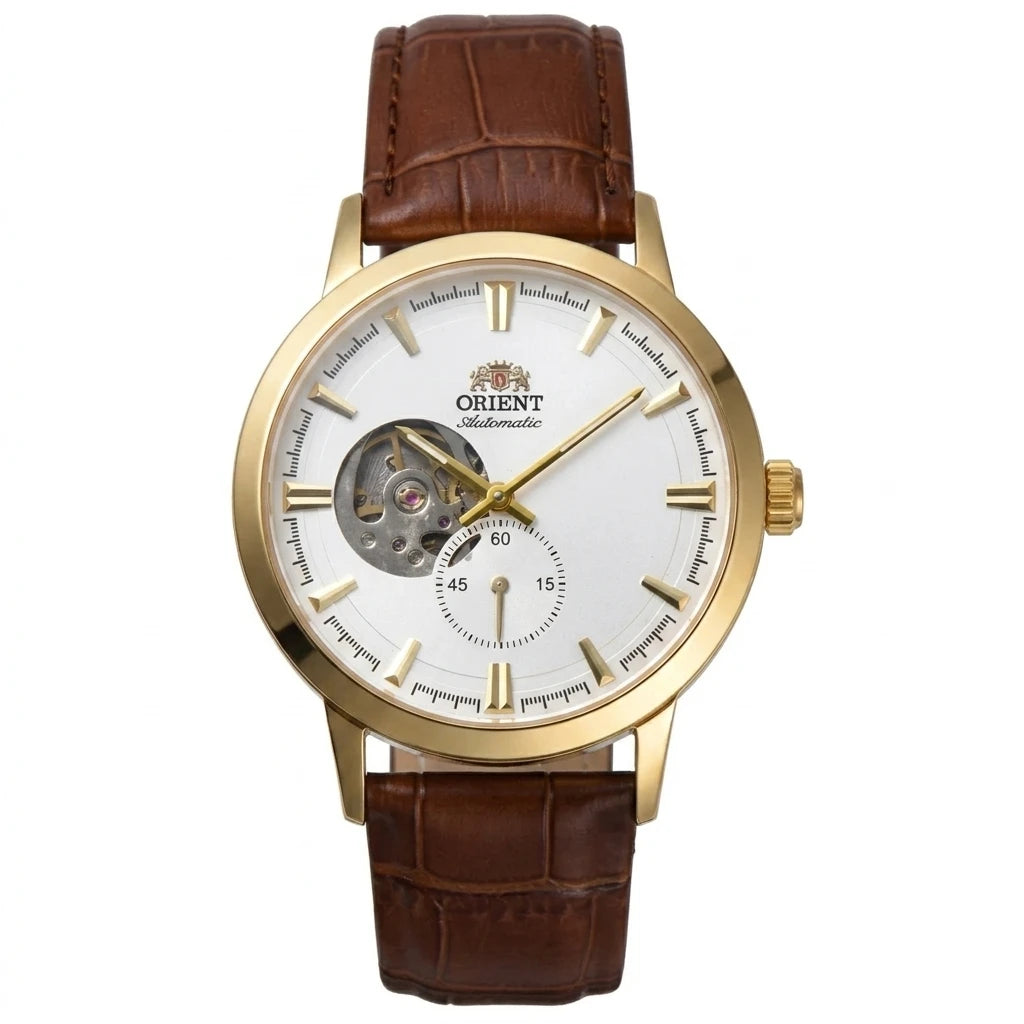 Montre Homme Automatique Squelette Petite Seconde Cuir Orient – CLEVI Paris