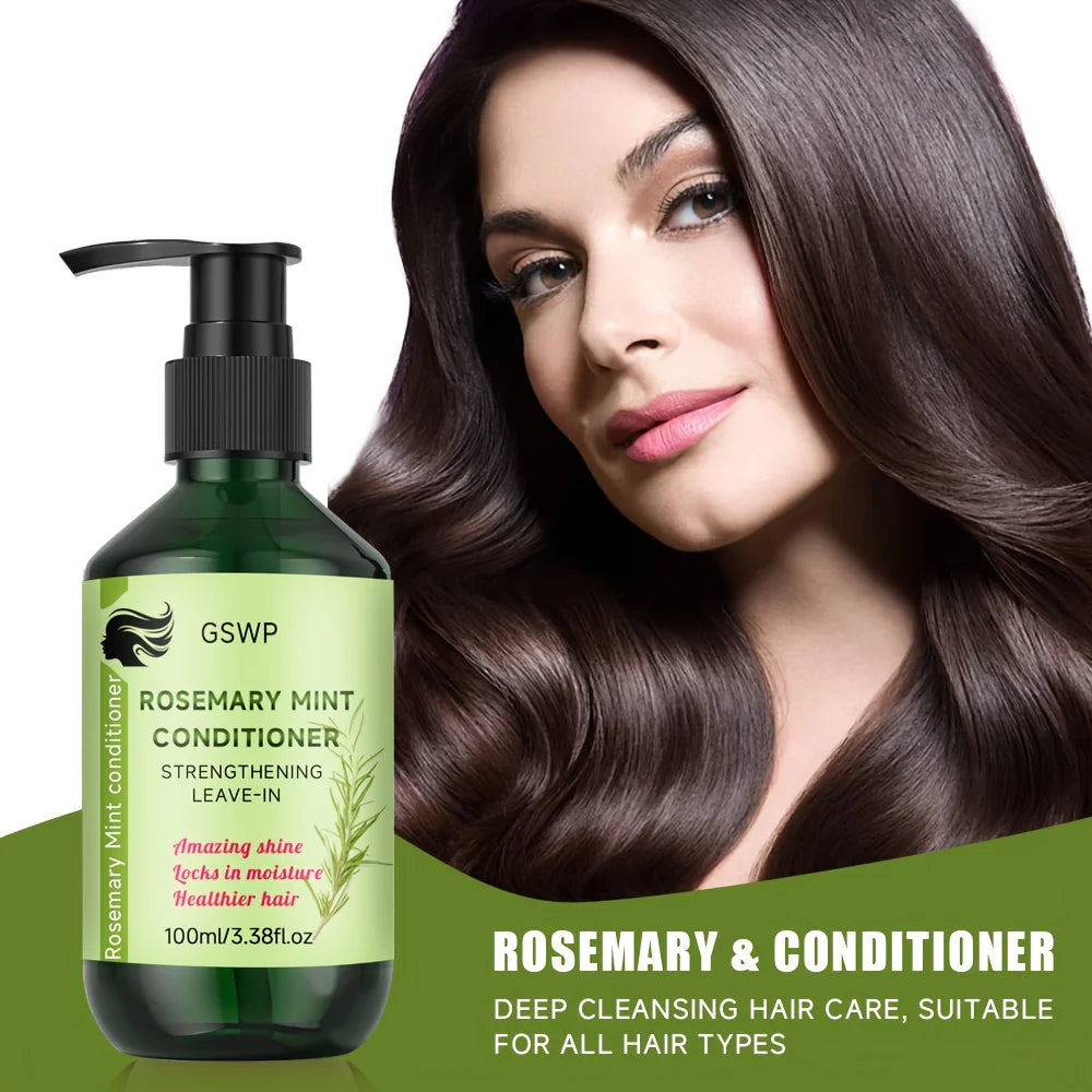 Set Shampooing & Après-Shampooing Romarin & Menthe Poivrée | Fortifiant & Hydratant 200ml – CLEVI Paris