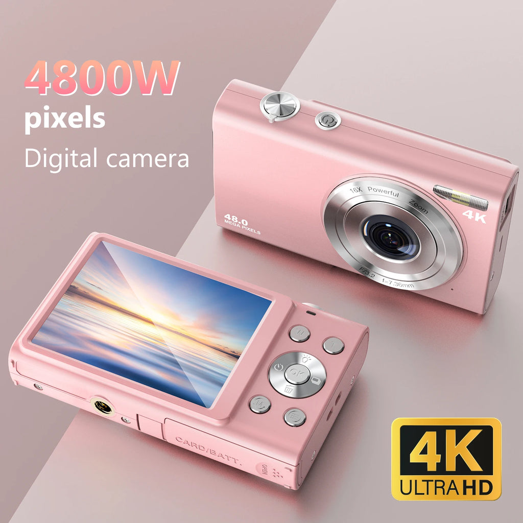 Appareil Photo Numérique 4K Autofocus 48MP – Écran 2,8", Zoom 16x, Carte 32Go en Option – Idéal Débutants & Enfants