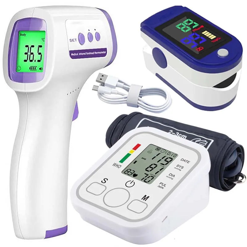 Tensiomètre Bras Automatique & Oxymètre Certifié CE Mémoire – CLEVI Paris