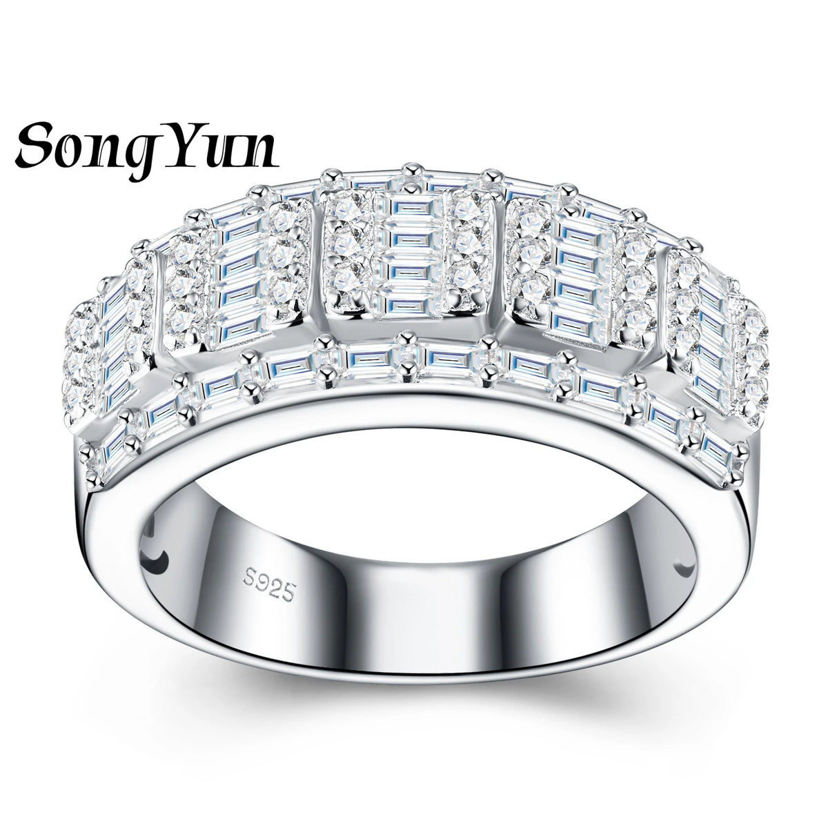 Bague Moissanite Ronde Argent 925 Plaqué Or 18K – CLEVI Paris