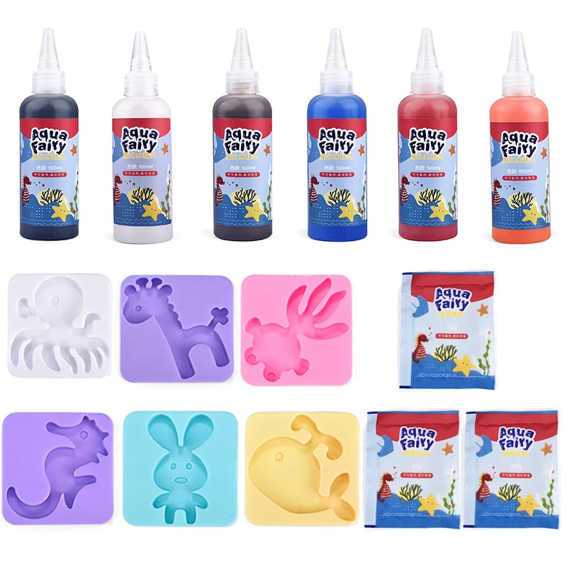 Kit Solution Magique Water Elves | DIY Créatif Enfants, Peinture & Stickers Aquatiques, 20 Assortiments – CLEVI Paris