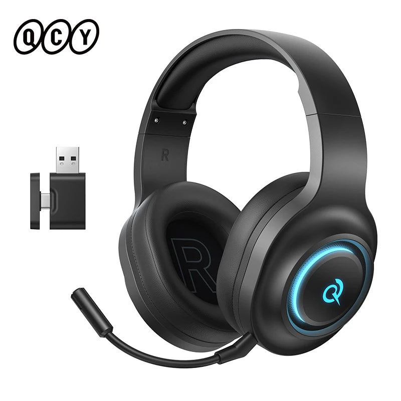 Casque Gaming QCY Heroad V200 7.1 Surround RGB Tri-Mode BT 6.0 240h Micro Détachable – CLEVI Paris