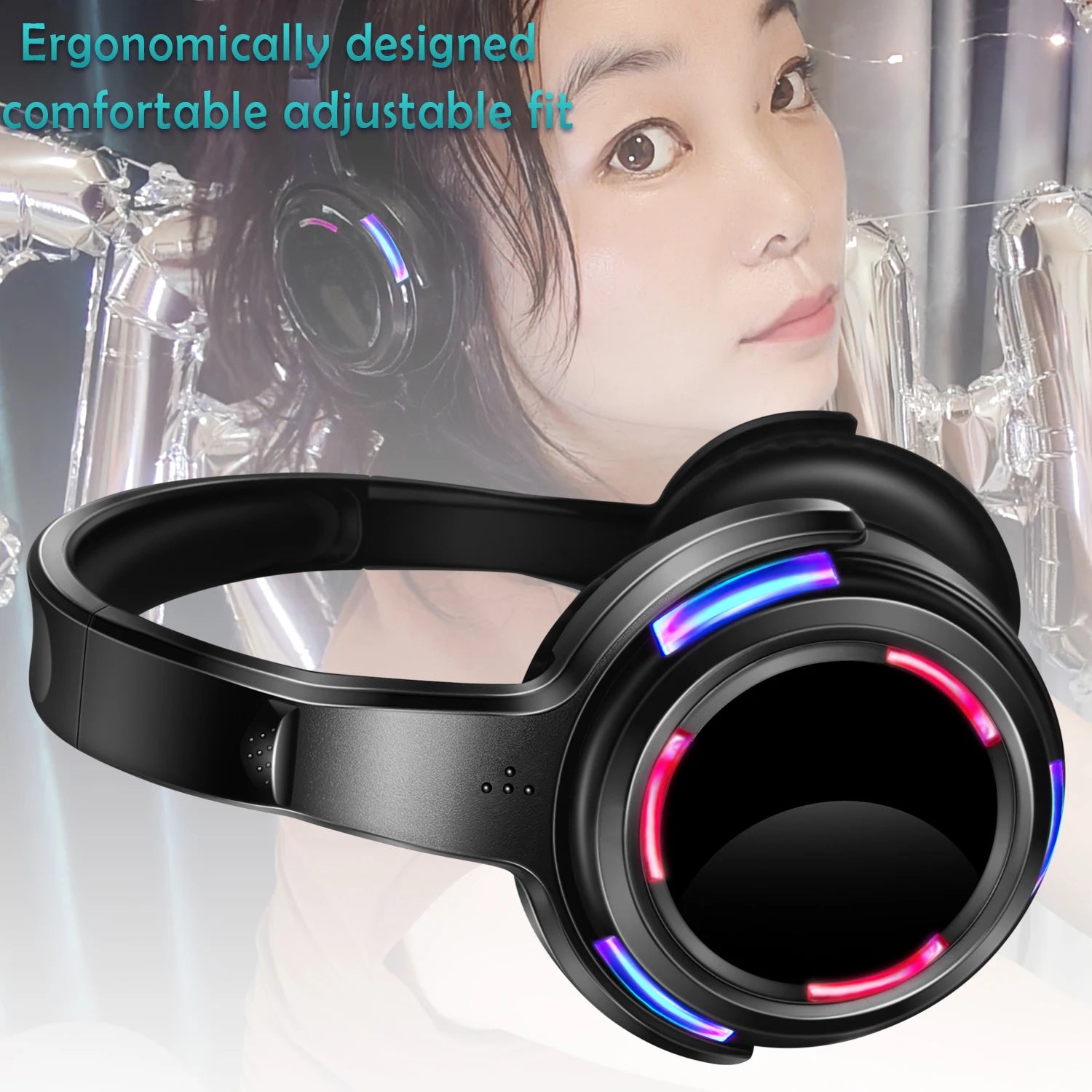 CATASSU Casques Silent Disco LED RF Sans Fil 3 Canaux 100m 10h – CLEVI Paris