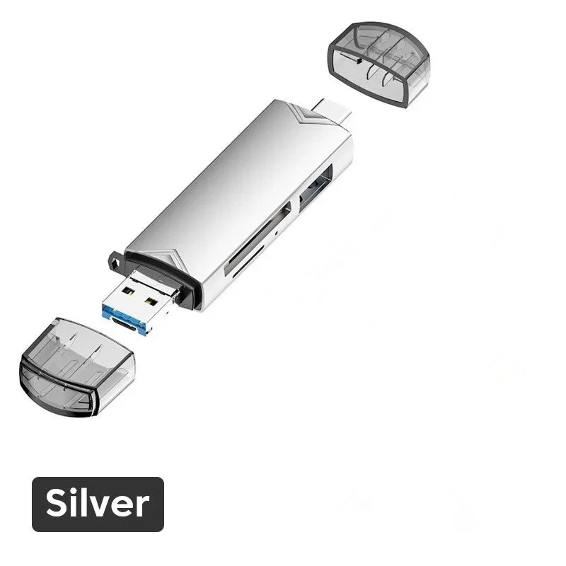 Lecteur de Cartes 6-en-1 USB 3.0 SD/TF/OTG – CLEVI Paris