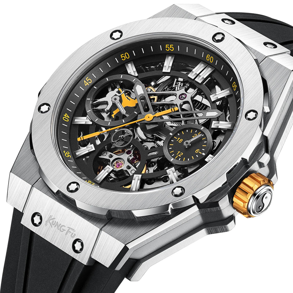 Montre Mécanique Édition Limitée Welly Merck WM128M – Kung Fu Verre Saphir Étanche 5 Bars