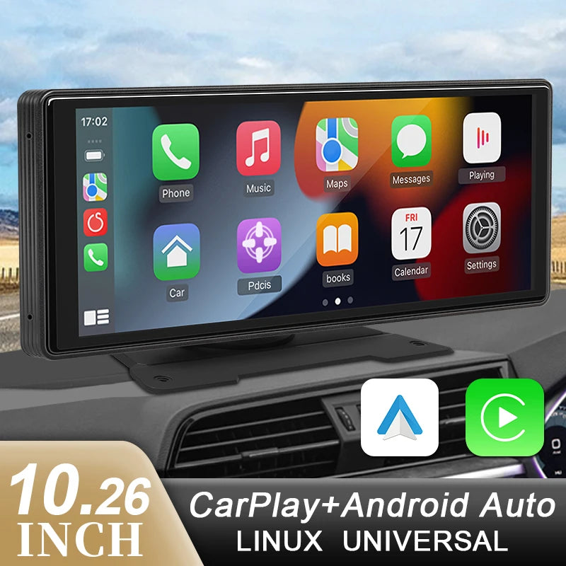 Écran Voiture 10,26" CarPlay & Android Auto Sans Fil Bluetooth — CLEVI Paris