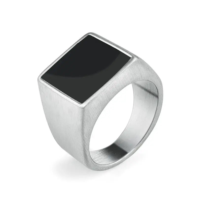 Bague Homme en Acier Inoxydable et Zircon – CLEVI Paris