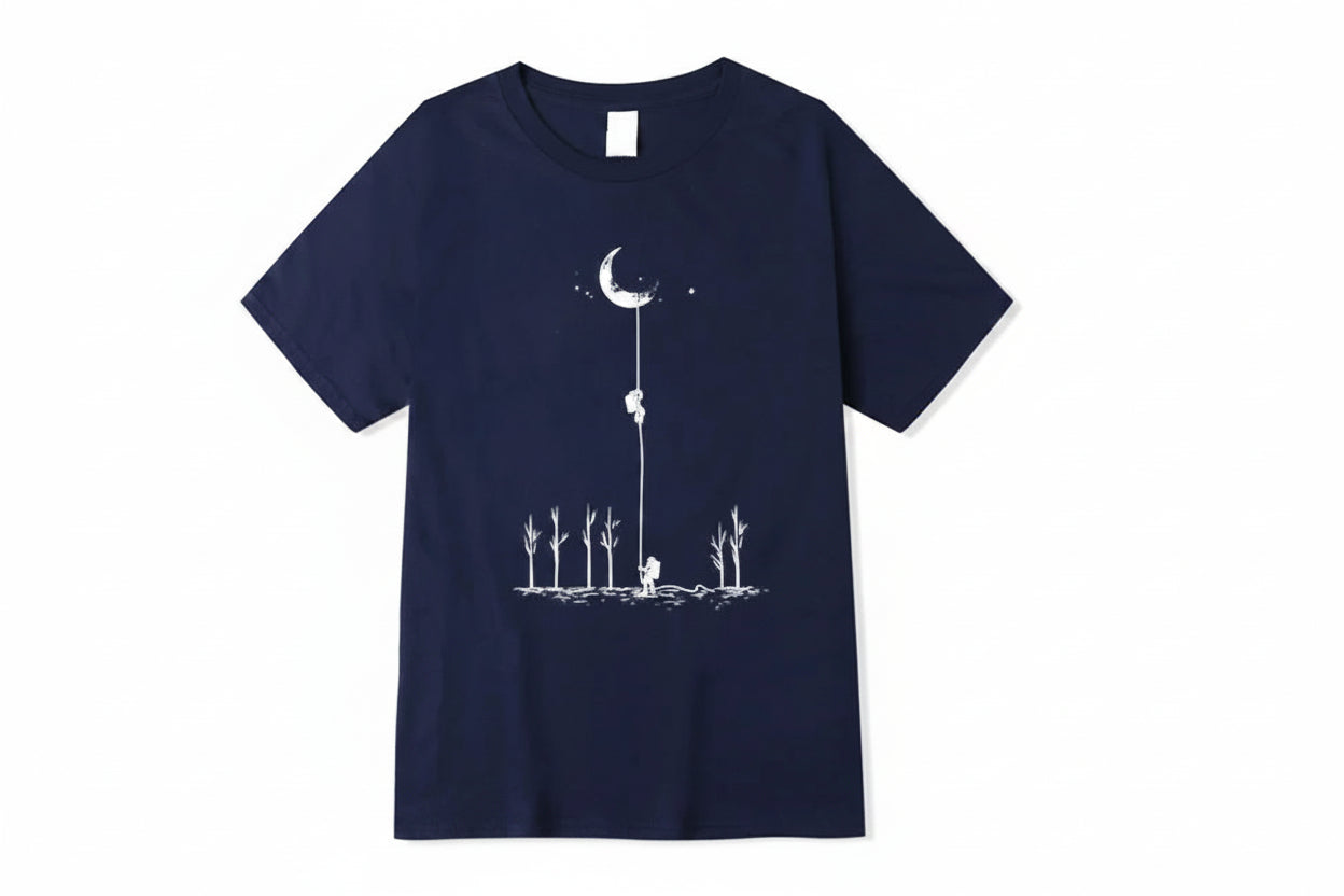 T-Shirt Homme Imprimé Astronaute Hip-Hop Coupe Loose Col Rond 11 Coloris – CLEVI Paris