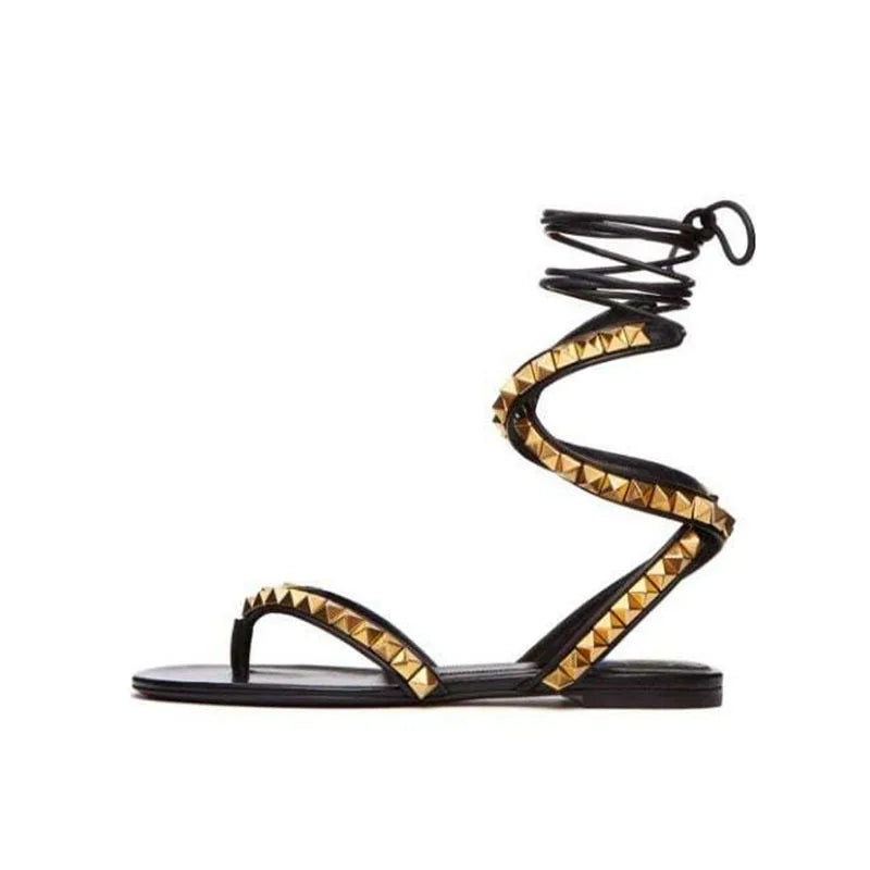 Sandales Gladiateur Style Romain Lacets Croisés Femme Grandes Tailles – CLEVI Paris