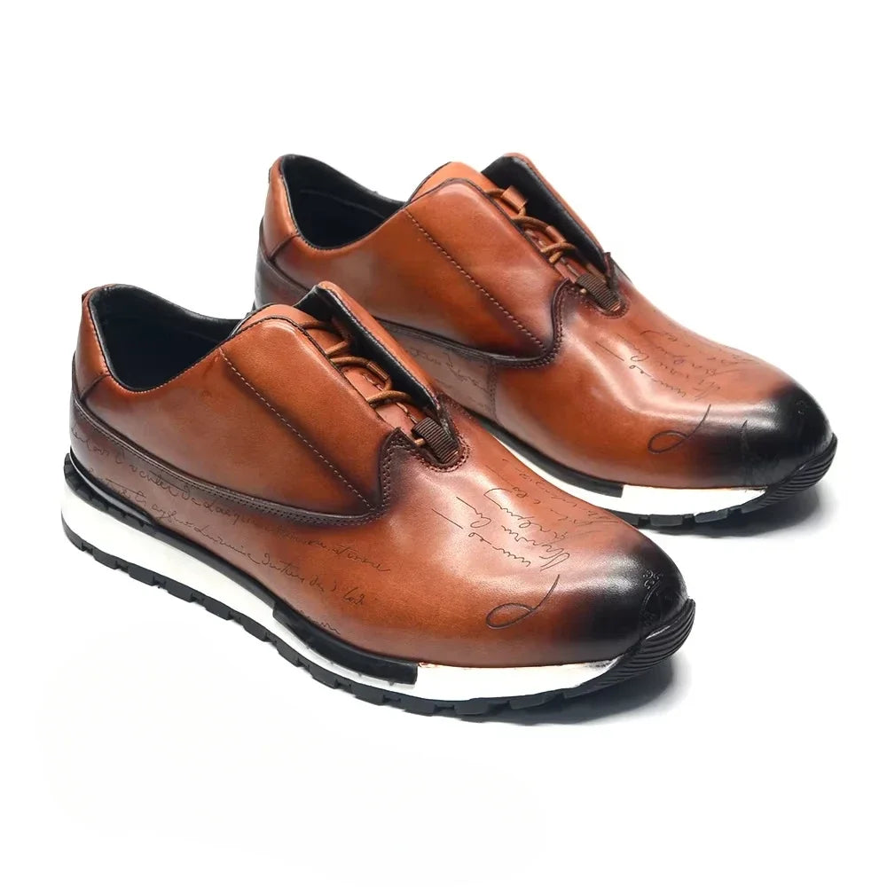 Sneakers Homme Cuir Véritable Style Européen – CLEVI Paris