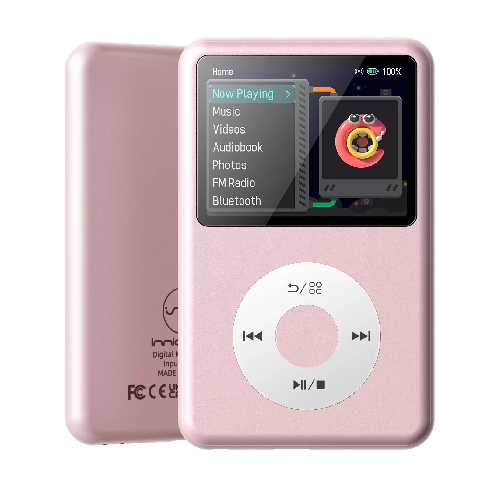 INNIOASIS Y1 Lecteur MP3 HiFi Bluetooth 64Go Écran 2,4" FM Radio Sortie Balancée – CLEVI Paris