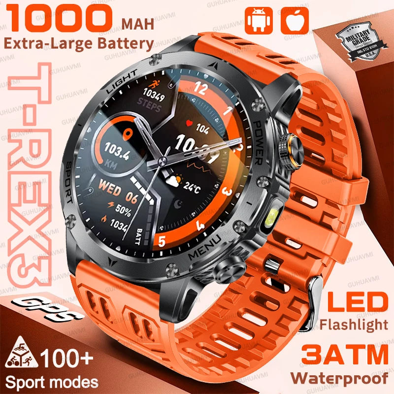 Montre connectée AK87 AMOLED avec lampe LED – CLEVI Paris