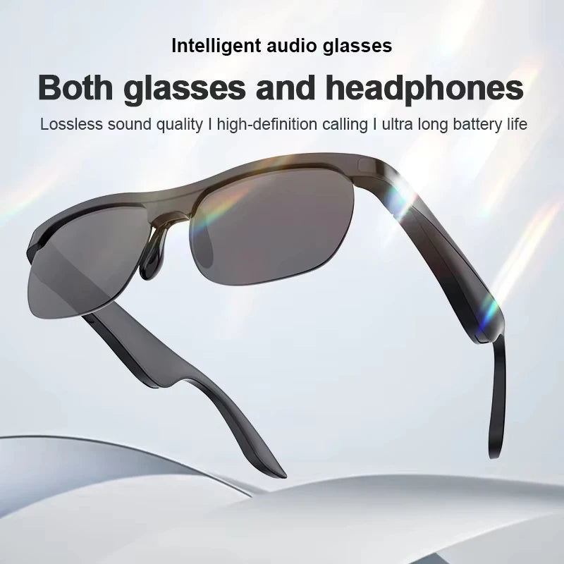 Lunettes Connectées Lenovo D12 IA Bluetooth Traduction 18 Langues Musique UV Photochromiques 37g Noir Transparent – CLEVI Paris