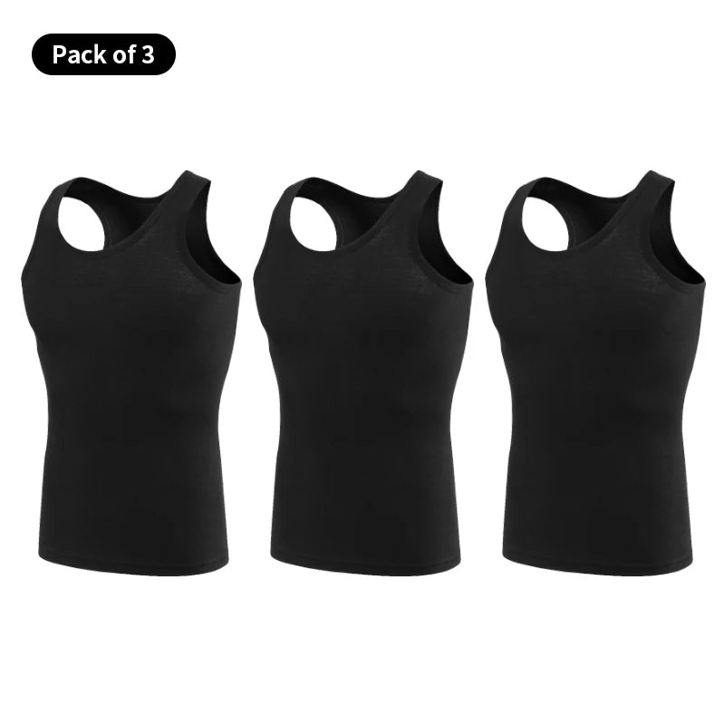 Débardeur Homme 100% Coton Slim Fit – Sport & Fitness, Sans Manches, Lot 1/3/5 Pièces