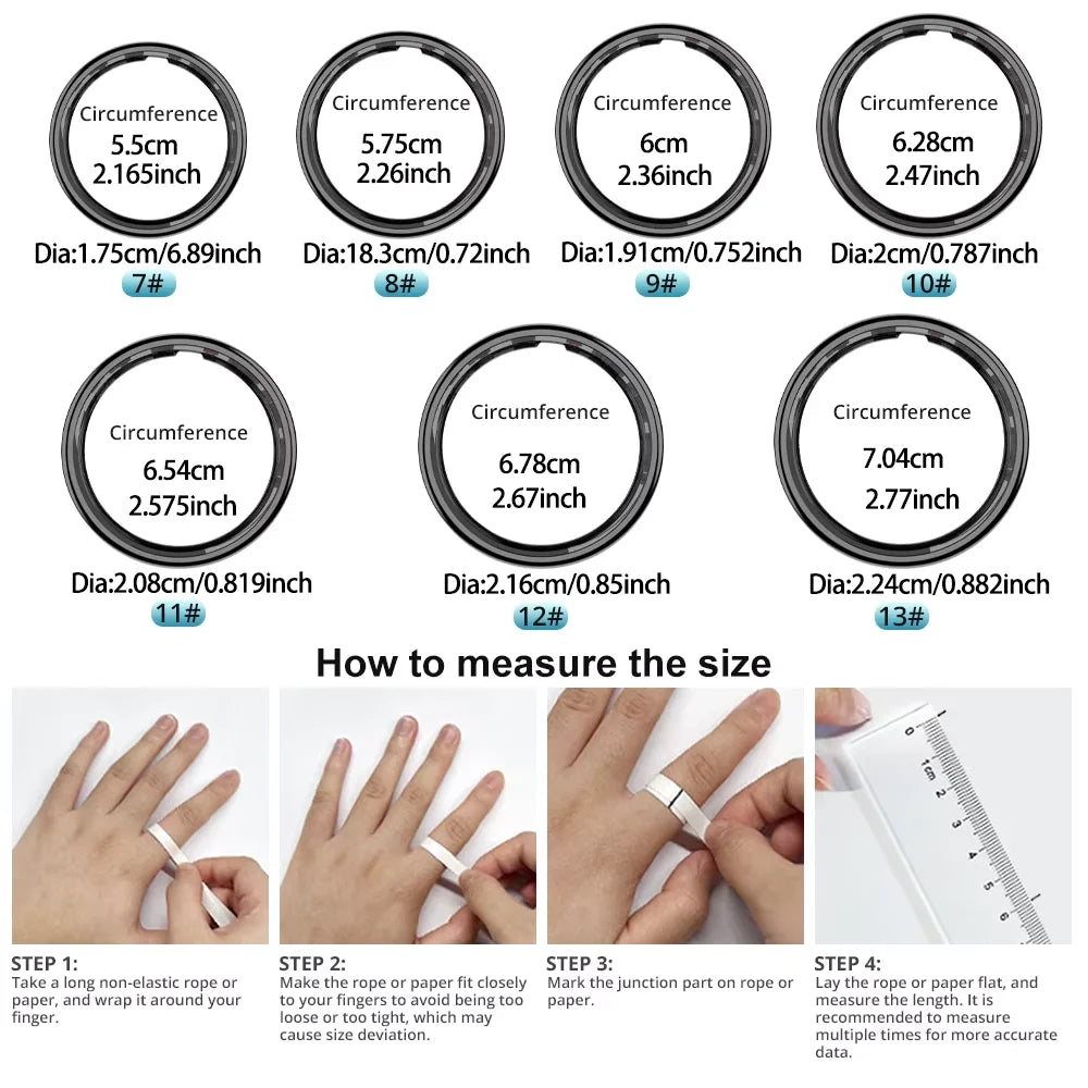Bague Connectée R09 Smart Ring — Cardio, SpO2, Température, Sommeil, 5ATM, Boîtier de Charge | CLEVI Paris