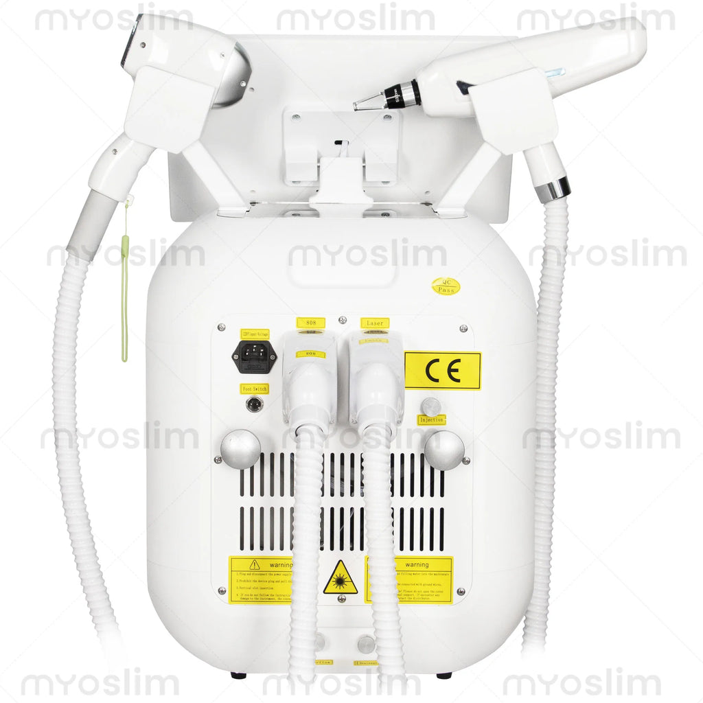 Machine 2-en-1 MYOSLIM Laser Diode FAC 755/808/940/1064nm + Picoseconde Épilation Détatouage 10/16 Barres – CLEVI Paris