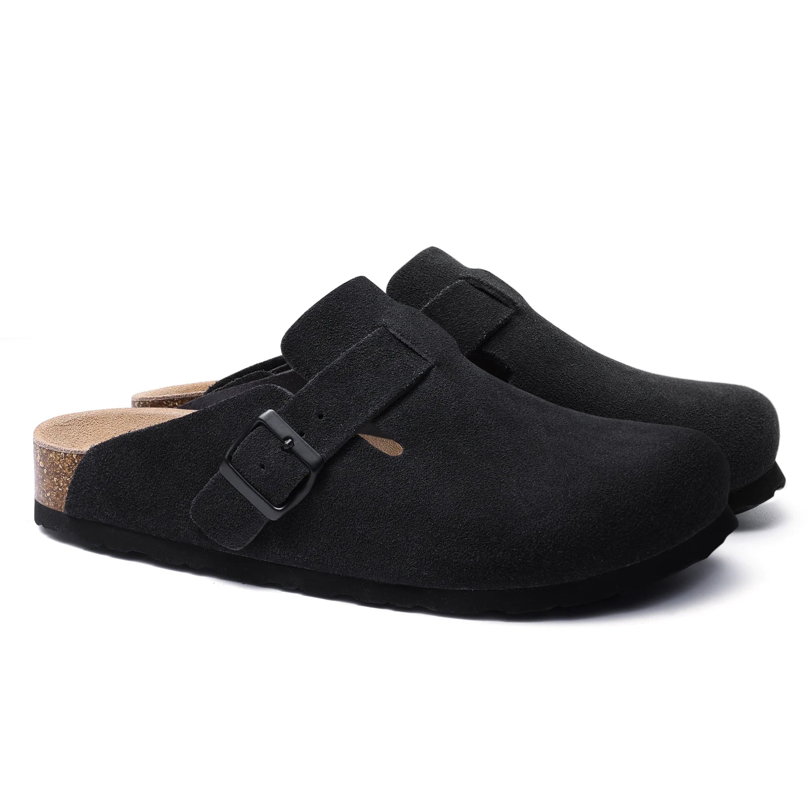 Mules Clogs Daim & Liège Style Britannique | Mixte EU 36-46 Multicolore