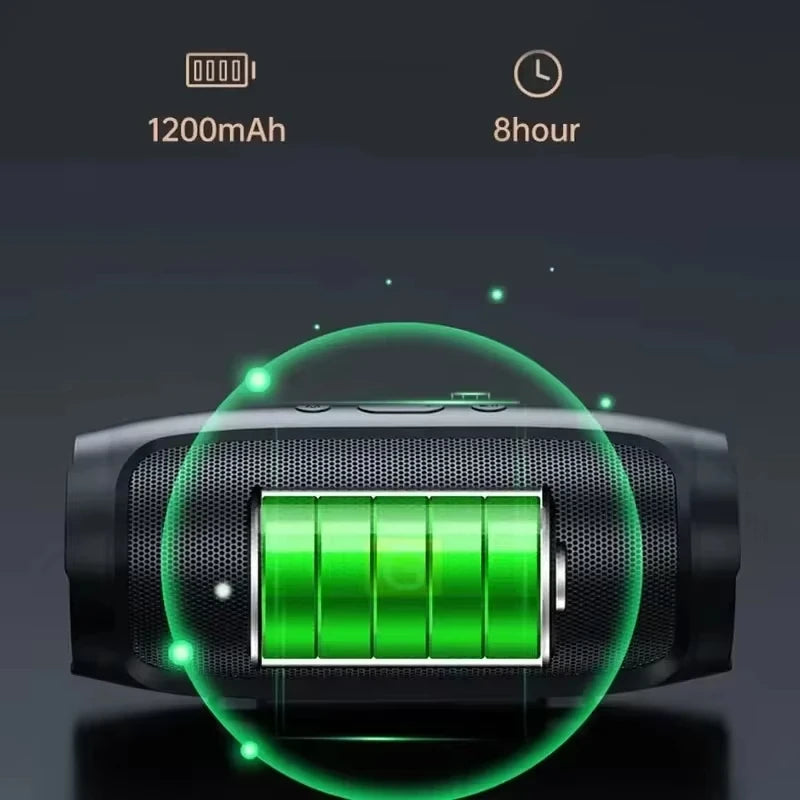 Enceinte Bluetooth Portable Lenovo TF – Stéréo Dual, Subwoofer, FM Radio, TF/USB, IPX5
