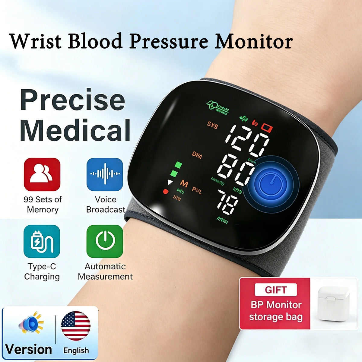 Tensiomètre Poignet MBVM W05 HD Vocal ±3mmHg 200 Mesures – CLEVI Paris